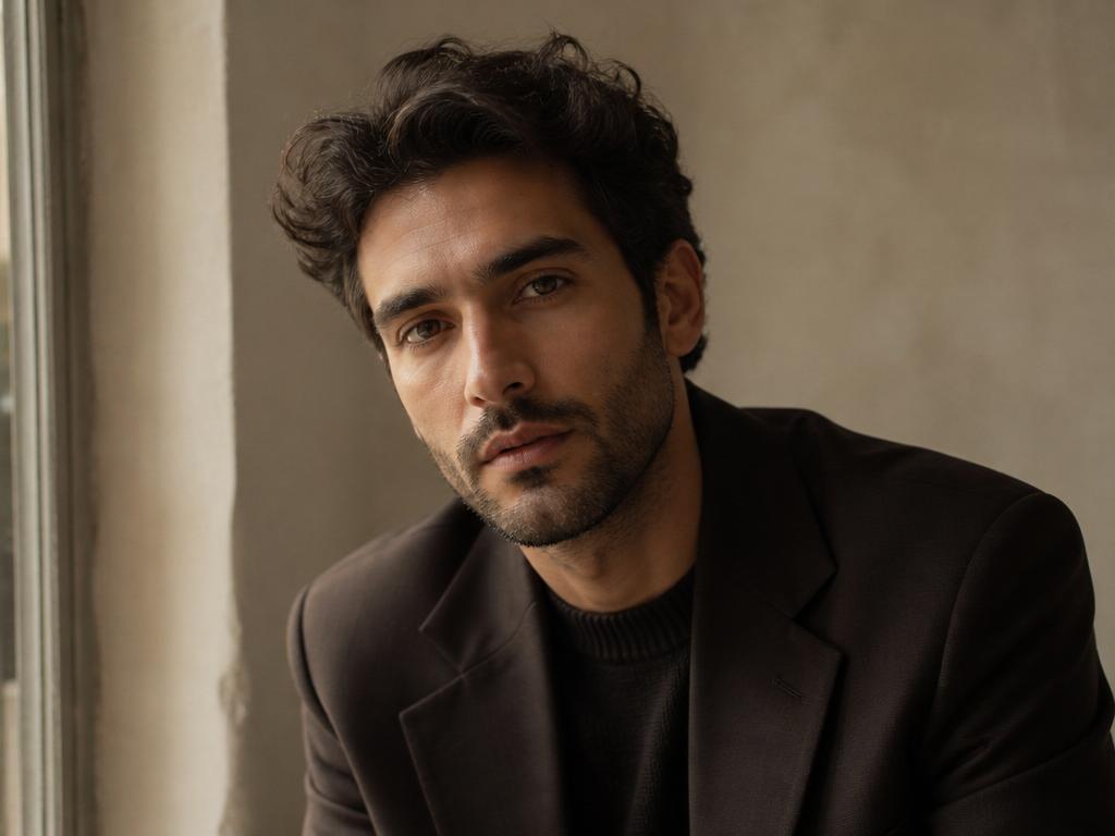 Man following his Luma hair-restoration routine at home