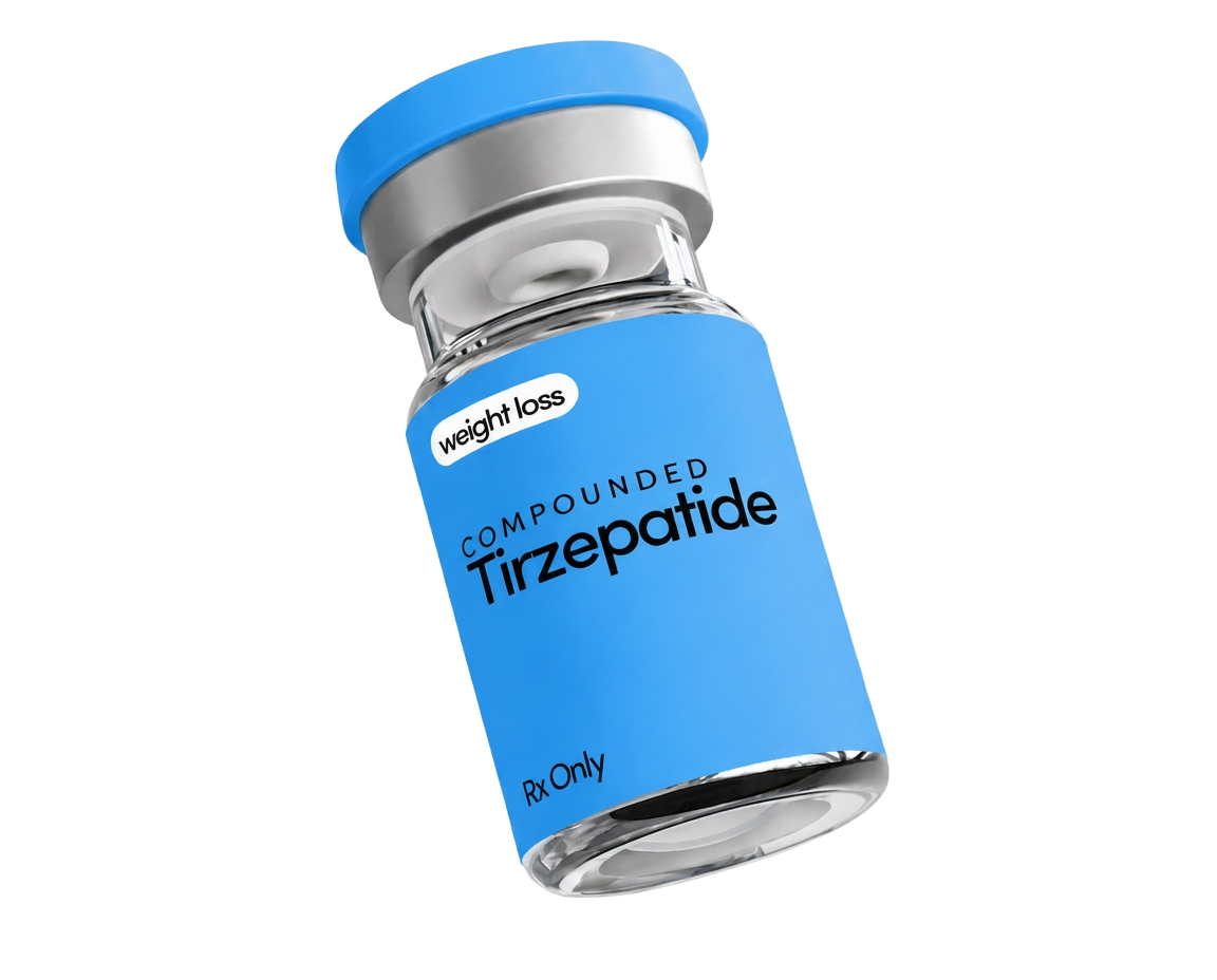 Compounded tirzepatide — illustrative Luma product image